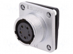 WS | socket | female | PIN: 5 | flange (4 holes),for panel mounting