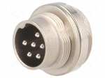 Connector: M16 | socket | male | soldering | PIN: 6 | 5A | 300V | IP65,IP67