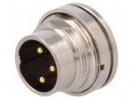 Connector: M16 | socket | male | soldering | PIN: 3 | 7A | 250V | straight