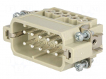 Connector: HAN | male | Han A | PIN: 10 | 10+PE | size 10A | 16A | 250V | 1m&Omega;