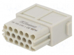 Connector: HDC | module | female | S-M10/17 | PIN: 17 | w/o contacts