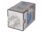 Relay: electromagnetic | DPDT | Ucoil: 24VDC | 10A/250VAC | 10A/30VDC