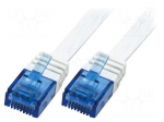 Patch cord | U/UTP | 6 | stranded | Cu | PVC | white | 20m | 32AWG