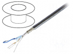 Wire | RS232,RS422 | 2x2x24AWG | stranded | Cu | PVC | grey | 305m | CPR: Eca