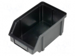 Bin | ESD | W: 144mm | H: 108mm | D: 224mm | Mat: polypropylene | black