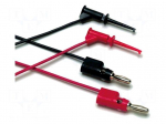 Set of test leads | Urated: 30V | Inom: 15A | Len: 0.9m | 2x test lead