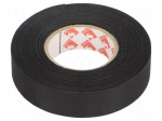 Tape: fixing | W: 19mm | L: 30m | Thk: 0.15mm | rubber | black | -40&divide;105&deg;C