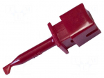 Clip-on probe | hook type | 10A | red | Contacts: beryllium copper