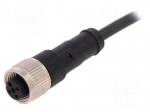 Connection lead | M12 | PIN: 3 | straight | 2m | plug | 250VAC | 4A | 250VDC
