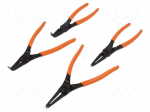 Tools set: pliers | for circlip | Features: PVC coated handles