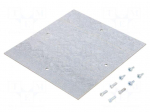 Mounting plate | steel | W: 150mm | L: 150mm | Thk: 2mm | Plating: zinc