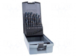 Drill set | for metal | high speed steel | plastic cassette | 25pcs.