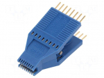 Test clip | blue | Row pitch: 1.27mm | gold-plated | SOIC16,SOJ16