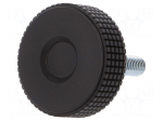 Knob | &Oslash;: 50mm | Ext.thread: M10 | 30mm | H: 33mm | technopolymer PP