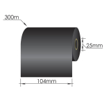 Ribbons 104mm x 300m/25mm/104mm/Wax-Resin/Out, melns