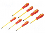 Screwdriver: insulated-set | insulated | Phillips,slot | 1kVAC