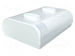 Enclosure: wall mounting | X: 80mm | Y: 120mm | Z: 33.2mm | ABS | white