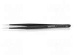 Tweezers | Blade tip shape: sharp | Tweezers len: 140mm | ESD