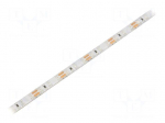 LED tape | yellow | 2835 | LED/m: 96 | 8mm | white PCB | IP65 | 15W/m | 12VDC