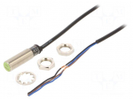 Sensor: inductive | OUT: NPN / NO | 0&divide;2mm | 10&divide;30VDC | M12 | 2m | IP67