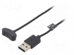 Cable: for smartwatch charging | Ticwatch | 1m | 1A | black