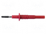 Test probe | 10A | 1kV | red | Tip diameter: 2mm | Overall len: 83mm