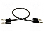Test lead | banana plug double 4mm,both sides | Len: 0.61m | black