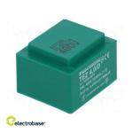 Trafo:kapseldatud | 4VA | 400VAC | 9V | 444,4mA | Paigaldus: PCB