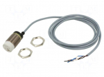 Sensor: inductive | OUT: PNP / NO | 0&divide;22mm | 10&divide;36VDC | M30 | 2m | IP67