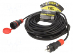 Extension lead | 3x1.5mm2 | 25m | rubber | black | Sockets no: 1 | 16A