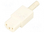 Connector: AC supply | plug | female | 10A | 250VAC | C13 (F) | IEC 60320