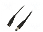 Cable | 2x0.5mm2 | DC 5,5/2,5 plug,DC 5,5/2,5 socket | straight