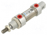Round cylinder | Piston diam: 25mm | Piston stroke: 10mm | 1&divide;10bar