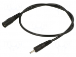 Cable | 1x0.5mm2 | DC 2,35/0,7 plug,DC 5,5/2,1 socket | straight