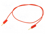 Test lead | 60VDC | 30VAC | 3A | banana plug 1mm,both sides | Len: 0.3m