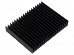 Heatsink: extruded | grilled | black | L: 75mm | W: 100mm | H: 15mm