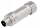 Connector: M12 | plug | PIN: 5 | male | straight | IP67 | screw terminal