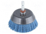 Cup brush | 65mm | hexagonal | 1/4" | wire | Plating: polyamide