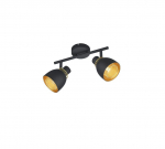 Trio Punch spotlight 2-pc E14 matt black/gold gaismeklis R80812032 4017807567380