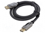 Cable | DisplayPort plug,both sides | textile | DisplayPort 1.4