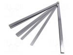 Metric feeler gauge | L: 250mm | Width: 10mm | 19pcs.