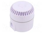 Signaller: sound | siren | 9&divide;28VDC | 102dB | RoLP SV | IP65 | white | ABS
