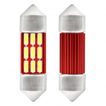 Autolambid, Mootorratta ja traktori valgustid // Auto LED-pirnid ja komplektid // Żar&oacute;wki led canbus 4014 12smd festoon c5w c10w c3w 31mm white 12v 24v amio-01631