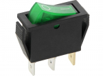 Elektrimaterjalid // L&uuml;litid elektroonikale // 1329#                Przełącznik mk111 zielony 12v podświetlany
