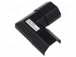 Angle connector | black | W: 33mm | H: 18mm