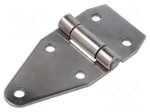 Hinge | Width: 105mm | stainless steel | H: 50mm | without coating