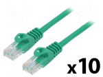Patch cord | U/UTP | Cat: 5e | RJ45 plug,both sides | stranded | CCA | 1m