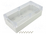 Enclosure: multipurpose | X: 120mm | Y: 240mm | Z: 75mm | ZP | ABS | gasket