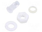 Fiber for LED | &Oslash;5mm | L: 8mm | round | Front: convex | IP67