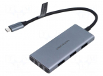 Hub USB | HDMI socket,microSD,SD,USB A socket x3,USB C plug